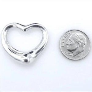 Tiffany & Co. Sterling Silver Elsa Peretti Floating Heart Necklace